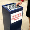 Square Metal Cigarette End Bin - 56 Litre
