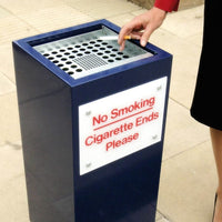 Square Metal Cigarette End Bin - 56 Litre