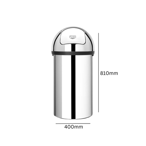 Brabantia Stainless Steel Push Flap Bin - 60 Litre