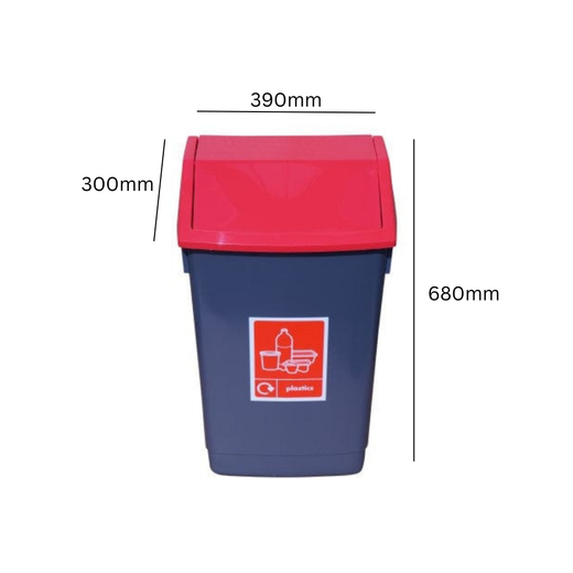Swing Bin with Recycling Pictogram - 60 Litre