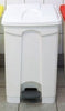70 Litre all white pedal bin in location with grey pedal