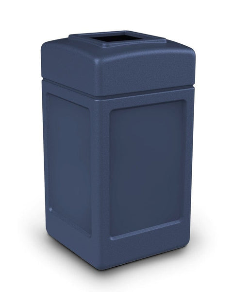 140 Litre square litterbin with top aperture in navy