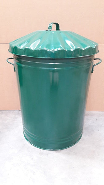 Metal bin on sale with lid