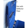 240 Litre plastic wheelie bin in blue with slot and deflector plate