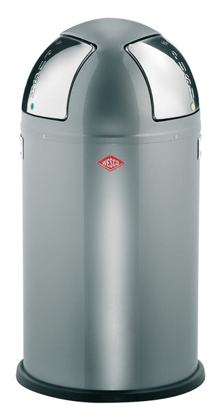 Wesco branded internal 2 compartment recycling bin both with push flap mechanisms