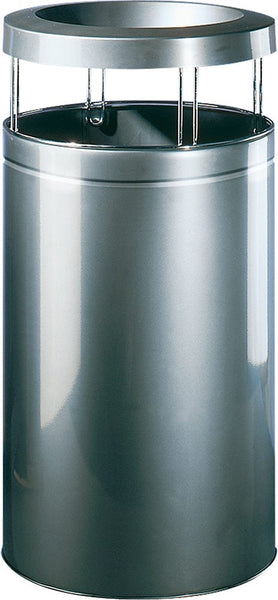 Powder coated in Graphite, modern receptacle with a removable ash tray 