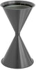 Dark grey metalic cigarette stand with wide base and top.