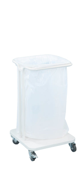 Small mobile sack holder showing with liner and no lid