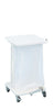 Mobile sackholder with liner in and lid in the closed position,