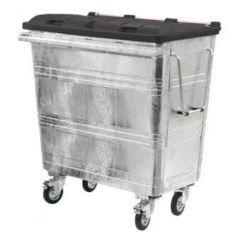 660 Litre Metal Wheelie bin with Choice of Lid