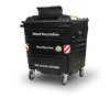 660 Litre Metal Wheelie bin with Choice of Lid
