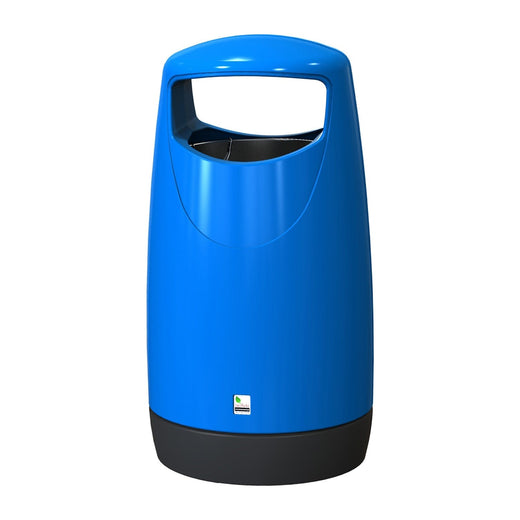Solid Plastic Blue Colored Consort Litter Bin with 95 litre waste capacity with a removable plastic liner.