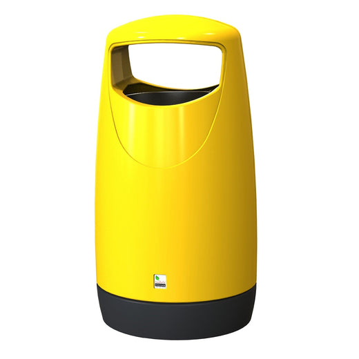 Stylish Yellow Consort Litter Bin with a generous 95 litre waste capacity.
