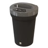 Arena bin with cans label grey lid and a black colored base.