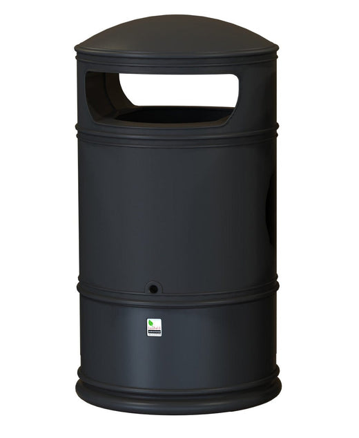 100 Litre Dome Top Litter Bin made from robust medium density polyethylene.