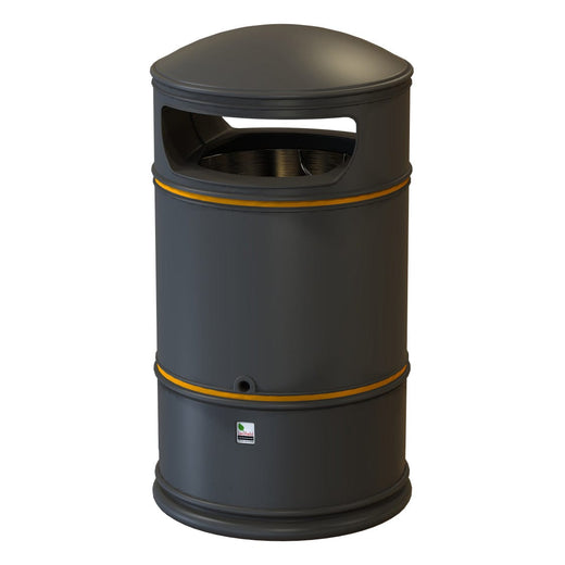 100 Litre Hooded Top Litter Bin with an accessible two way aperture.