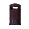 100 Litre Hooded Top Litter Bin in Burgundy colorway.