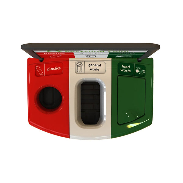 Mini Meridian Triple Opening Recycling Bin - 87 Litre
