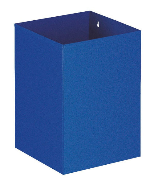 Square powder coated waste bin with 21 litre capacity