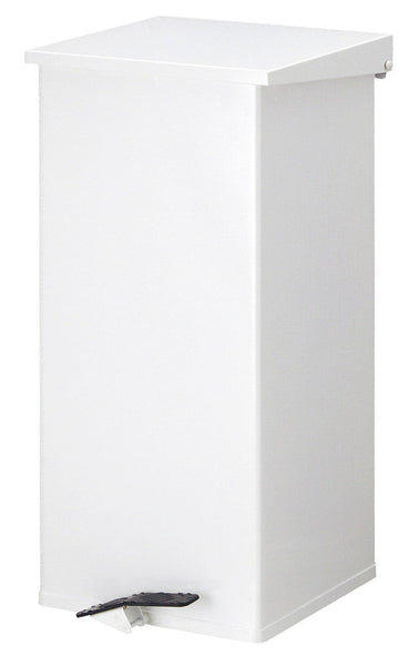 Commercial-grade Carro Kick Pedal Bin with self-closing lid. In Stainless Steel & Aluminum options.