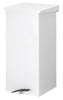 Commercial-grade Carro Kick Pedal Bin with self-closing lid. In Stainless Steel & Aluminum options.