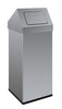 110L Stainless Steel Carro Push Bin. All bins feature a lift off lid for easy cleaning.