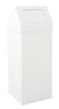 110L White Carro Push Bin. Stylish large capacity commercial rubbish bin.