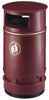 90 Litre Copperfield Ground Mountable Litter Bin in Burgundy color.