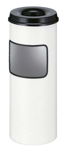 Litter Bin with Cigarette Disposal Available in 5 Colours - 30 Litre