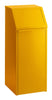 Front opening push flap litter bin.  Yellow powder coated steel construction