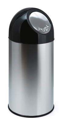 Stainless Steel Push Lid with Liner - 40 Litre