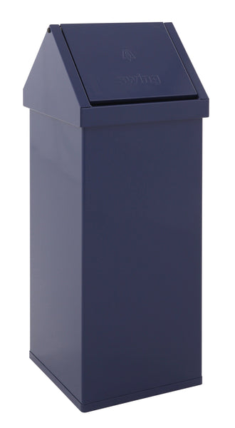 110 Litre Blue Carro Commercial Grade Kitchen Bin. Non-corrosive metal litter bin.