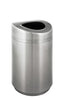 Huge 120 litre modern external waste bin with stainless steel finish