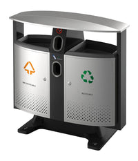 Outdoor Recycling Bin with Battery Compartment - 78 Litre