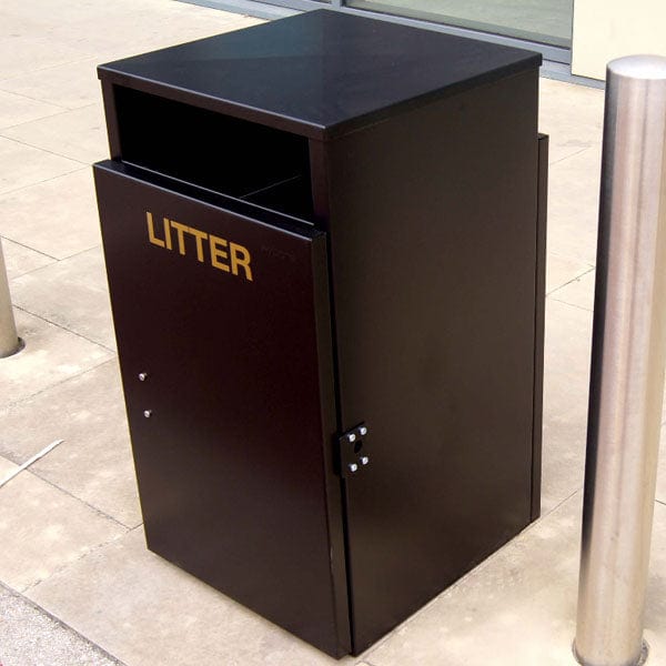 Galvanised Steel Barnsley Outdoor Litter Bin 112 Litre