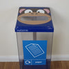 Box cycle monkey in blue with paper sticker