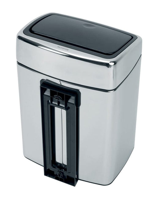 Brabantia 10L Stainless Steel Rectangular Wall Bin with Soft Touch Top Opening 