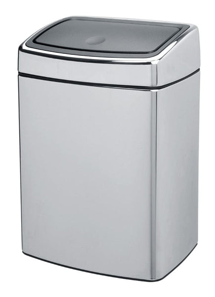 Brabantia 10L Rectangular Bin - Soft Touch Top Opening in Stainless Steel Finish