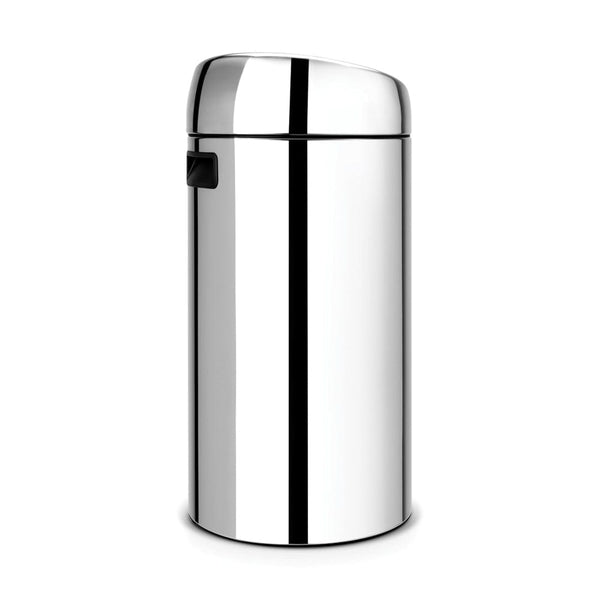 Brabantia stainless steel twin recycler bin with a shiny mirror finish