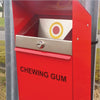 2.8 litre Gum Disposal Bin in red with Bulls Eye target design.