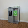Double recycling unit C-bin made of corrosion resistant galvanized steel. Available in 120 & 160 litre capacities.
