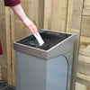Single C-Bin recycling unit with black label wide aperture lid for general waste.