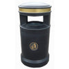 100 Litre Cesar cylindrical outdoor bin with a robust steel liner. Keyed lock litter bin.