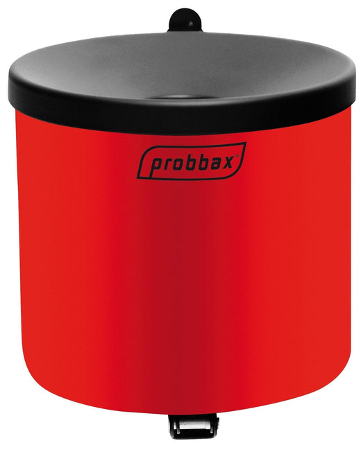 1.5 litre Circular Wall Mountable Ashtray with lid damper system in Red.