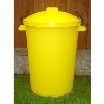 Coloured Outdoor Plastic Dustbin with Lockable Lid - 85 Litre