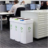 Set of Combin 60L Corrugated Board Bin set up in an office space.