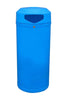 52 litre Light Blue Continental Outdoor Litter Bin in a slimline design.