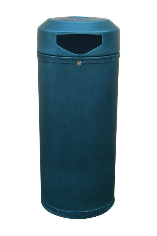 52 litre Dark Green Continental Outdoor Litter Bin in a slimline design.