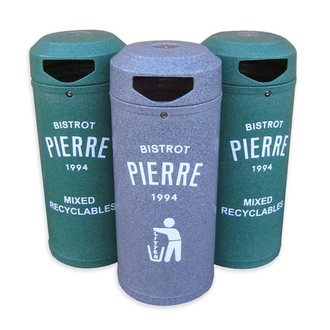 Medium Continental Outdoor Litter Bin - 90 Litre