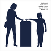 Dimensions of the Continental Outdoor Bin - Height 950mm, Diameter 390mm, Capacity 52 litres & Weight 11kg.